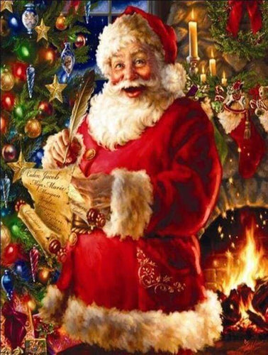 Diamond Painting - Babbo Natale E La Lista Dei Regali