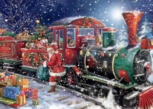 Diamond Painting - Babbo Natale E Treno