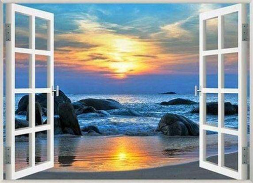 Diamond Painting - Finestra Vista Mare