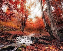 Carica l&#39;immagine nel visualizzatore di Gallery, Diamond Painting - Piccolo Fiume Nella Foresta