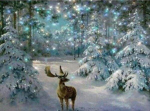 Diamond Painting - Renna Innevata