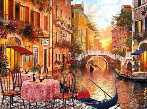 Diamond Painting - Tavolo Vicino Al Canale