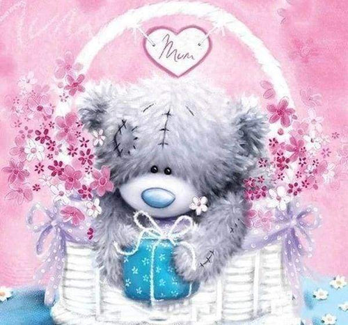 Diamond Painting - Teddy Nel Suo Cestino