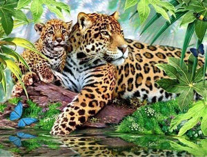 Diamond Painting - La Famiglia Di Leopardi