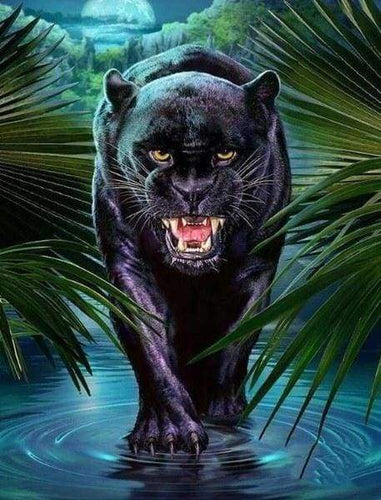 Diamond Painting - Pantera Nera Minacciosa