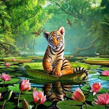 Carica l&#39;immagine nel visualizzatore di Gallery, Diamond Painting - Tigre Sull&#39;Acqua