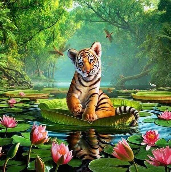 Diamond Painting - Tigre Sull'Acqua