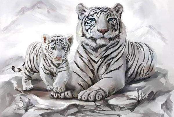 Diamond Painting - Tigri Nella Neve