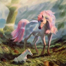 Carica l&#39;immagine nel visualizzatore di Gallery, Diamond Painting - Unicorno E Bambino