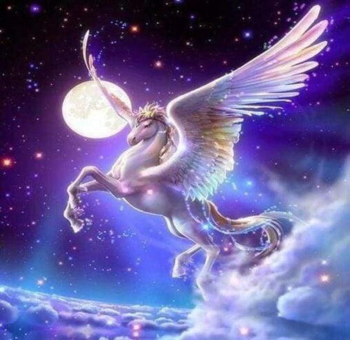 Diamond Painting - Unicorno E Luna