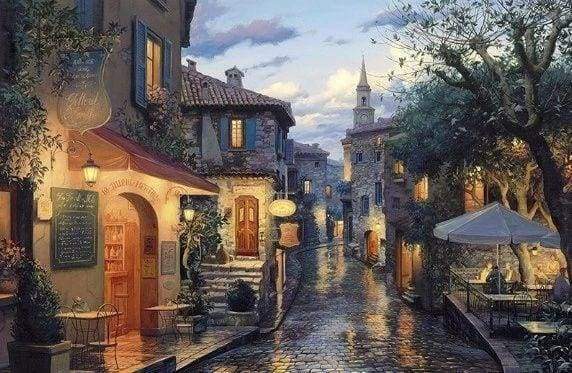 Diamond Painting - Villaggio Dopo La Pioggia