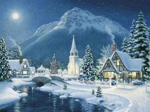 Diamond Painting - Villaggio Nella Neve