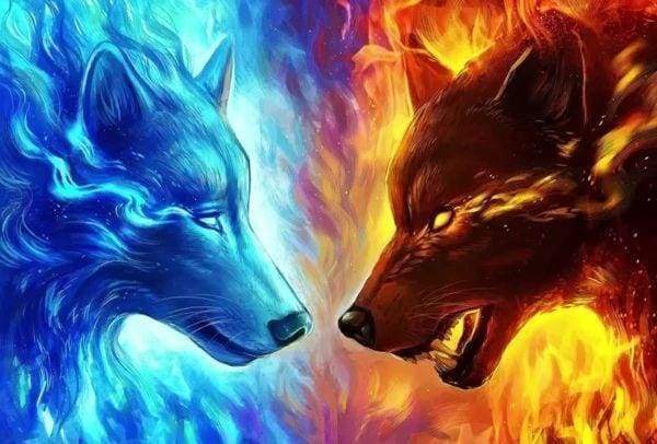 Diamond Painting - Lupi Pronti A Combattere