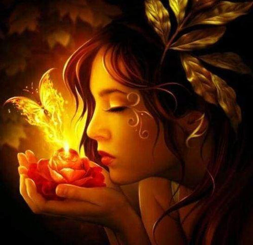 Diamond Painting - Donna E Farfalla
