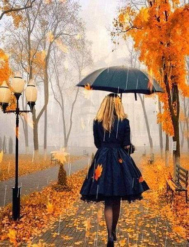Diamond Painting - Donna Sotto La Pioggia
