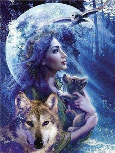 Diamond Painting - Donne E Lupo