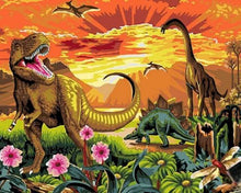 Carica l&#39;immagine nel visualizzatore di Gallery, Dipingere con i numeri - Dinosauri
