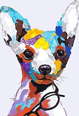 Dipingere con i numeri - Cane Con Occhiali