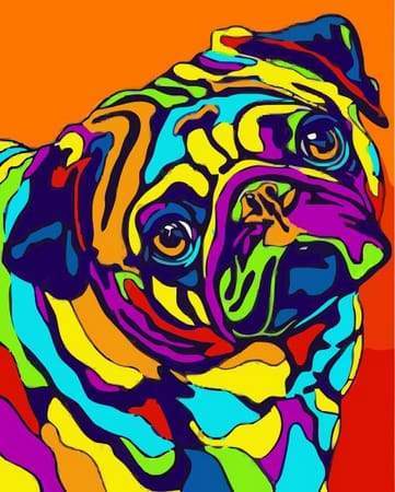 Dipingere con i numeri - Cane E Colori Pop Art