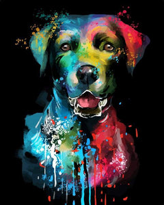 Dipingere con i numeri - Ritratto Canino Colorato Alla Moda