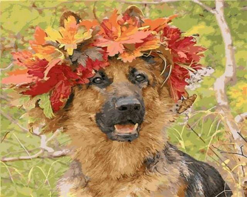 Dipingere con i numeri - Cane In Autunno