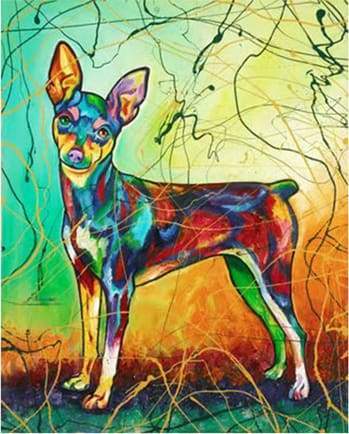 Dipingere con i numeri - Cane In Multicolor