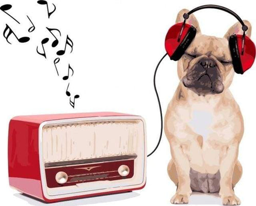 Dipingere con i numeri - Cane Che Ascolta La Musica