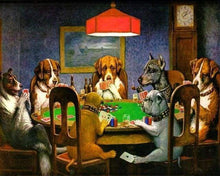 Carica l&#39;immagine nel visualizzatore di Gallery, Dipingere con i numeri - Cani Che Giocano A Poker