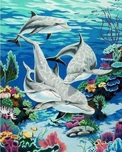 Carica l&#39;immagine nel visualizzatore di Gallery, Dipingere con i numeri - Incontro Con Delfini