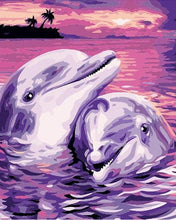 Carica l&#39;immagine nel visualizzatore di Gallery, Dipingere con i numeri - Delfini Per Sempre Insieme