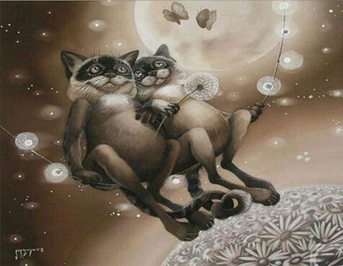 Dipingere con i numeri - Gatti Sognanti