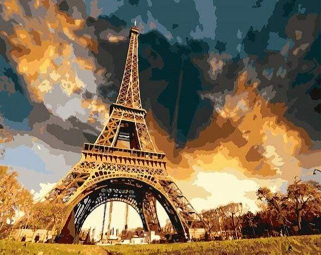 Dipingere con i numeri - Torre Eiffel Nella Tempesta