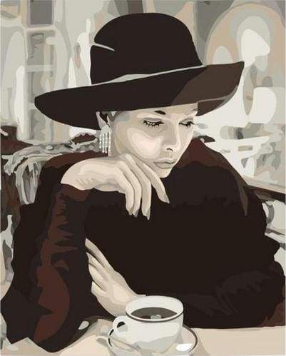 Dipingere con i numeri - Donne Eleganti E Tazza Da Caffè