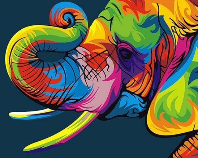 Dipingere con i numeri - Elefante Colori Pop