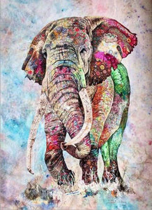 Dipingere con i numeri - Acquerello Con Elefante