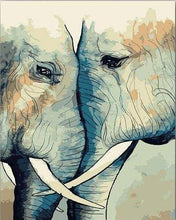 Carica l&#39;immagine nel visualizzatore di Gallery, Dipingere con i numeri - Gli Elefanti Si Riuniscono