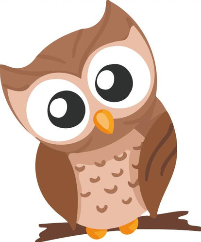 Dipingere con i numeri Bambini - Gufo