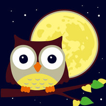 Carica l&#39;immagine nel visualizzatore di Gallery, Dipingere con i numeri Bambini - Gufo E Luna