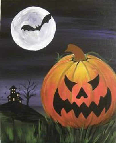Dipingere con i numeri - Zucca Di Halloween Maligna
