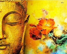 Carica l&#39;immagine nel visualizzatore di Gallery, Dipingere con i numeri - Volto Di Buddha E Fiori