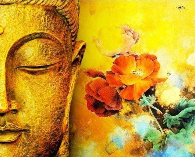 Dipingere con i numeri - Volto Di Buddha E Fiori