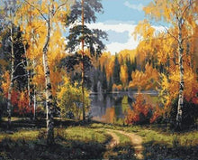 Carica l&#39;immagine nel visualizzatore di Gallery, Dipingere con i numeri - Paesaggio Autunnale