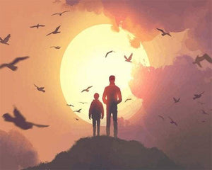 Dipingere con i numeri - Padre E Figlio Sulla Vetta