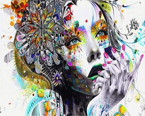 Dipingere con i numeri - Astratto Femminile