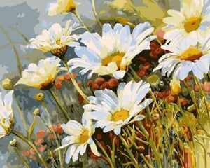 Dipingere con i numeri - Campo Di Margherite In Primavera