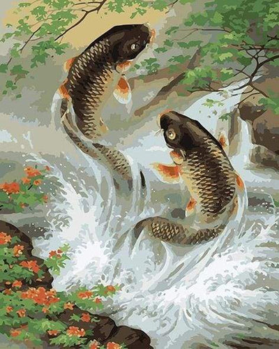 Dipingere con i numeri - Pesci Nel Fiume