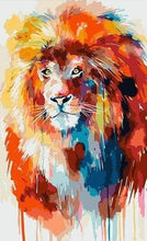 Carica l&#39;immagine nel visualizzatore di Gallery, Dipingere con i numeri - Leone Fiammeggiante
