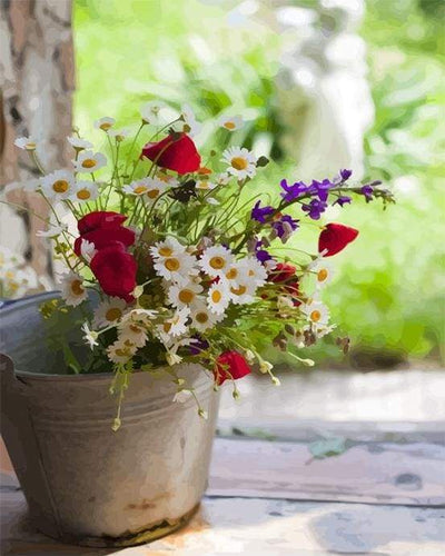 Dipingere con i numeri - Vaso Di Fiori