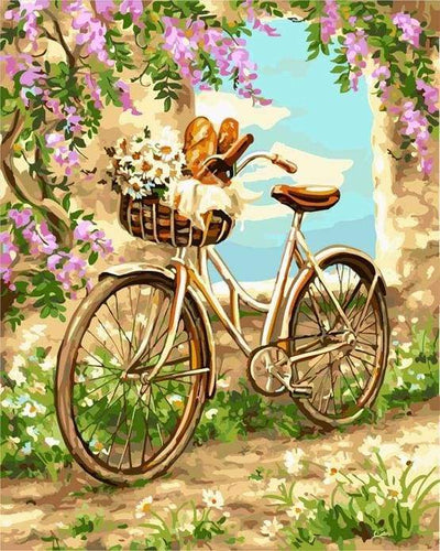 Dipingere con i numeri - Fiori E Bicicletta