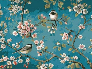 Dipingere con i numeri - Acquerello Di Fiori E Uccelli